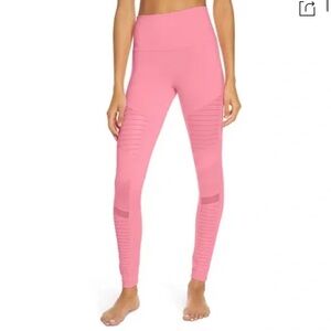 ALO Yoga motto 7/8 Pink Leggings NWOT